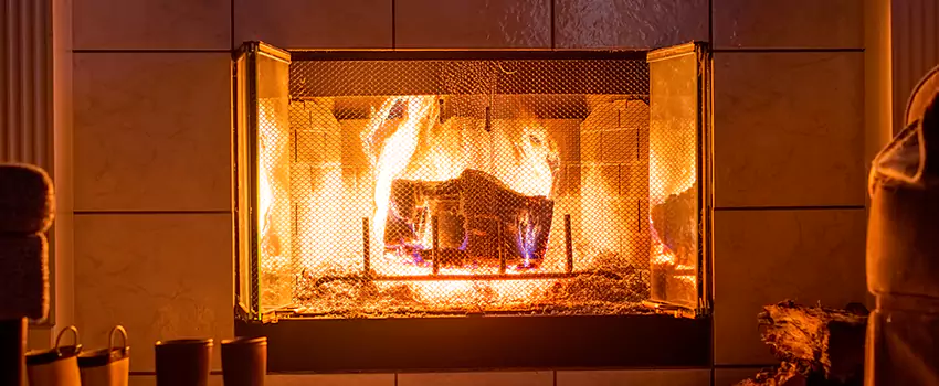 Mendota Hearth Landscape Fireplace Installation in Muskegon, Michigan